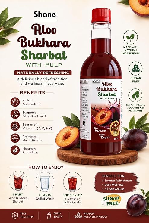 Shane Aloo Bukhara Sharbat 500ml - Image 4